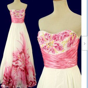 Jovani Formal Prom Quinceanera Dress Evening Ball Gown Beaded Size 2